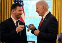 Foto: Lionel Messi es reconocido con la Medalla Presidencial de la Libertad por Joe Biden / Cortesía