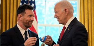 Foto: Lionel Messi es reconocido con la Medalla Presidencial de la Libertad por Joe Biden / Cortesía