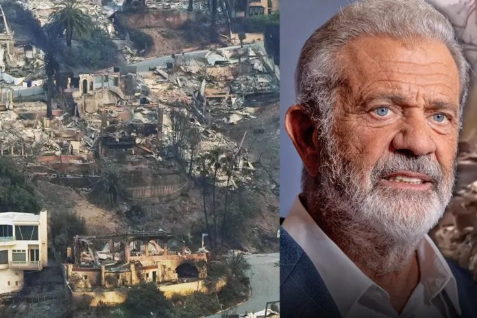 Foto: Mel Gibson recorre las ruinas de su casa en Malibú /Cortesía