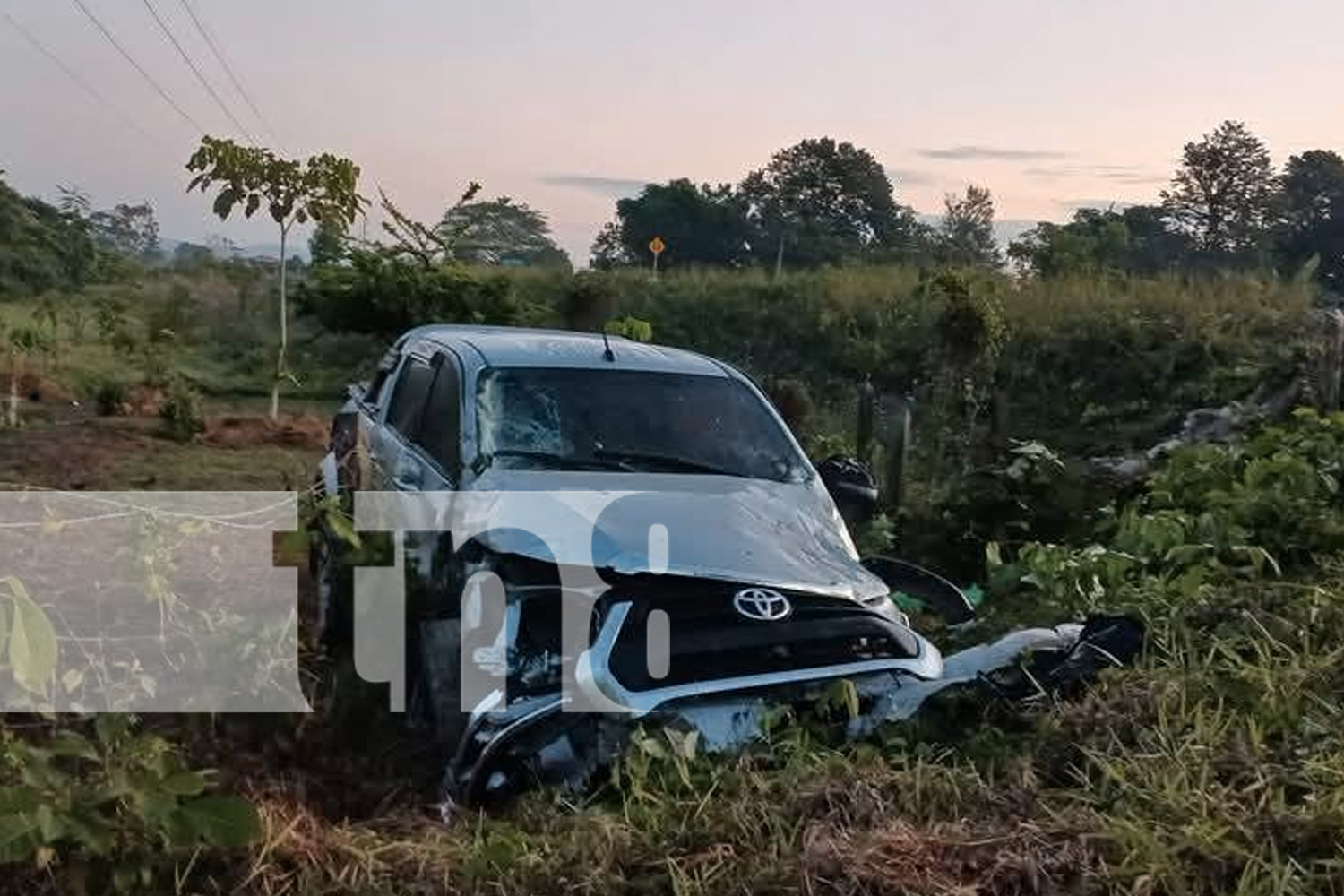 Foto: Un accidente de tránsito se registró en la madrugada de este sábado en la comunidad de Sulivan/TN8