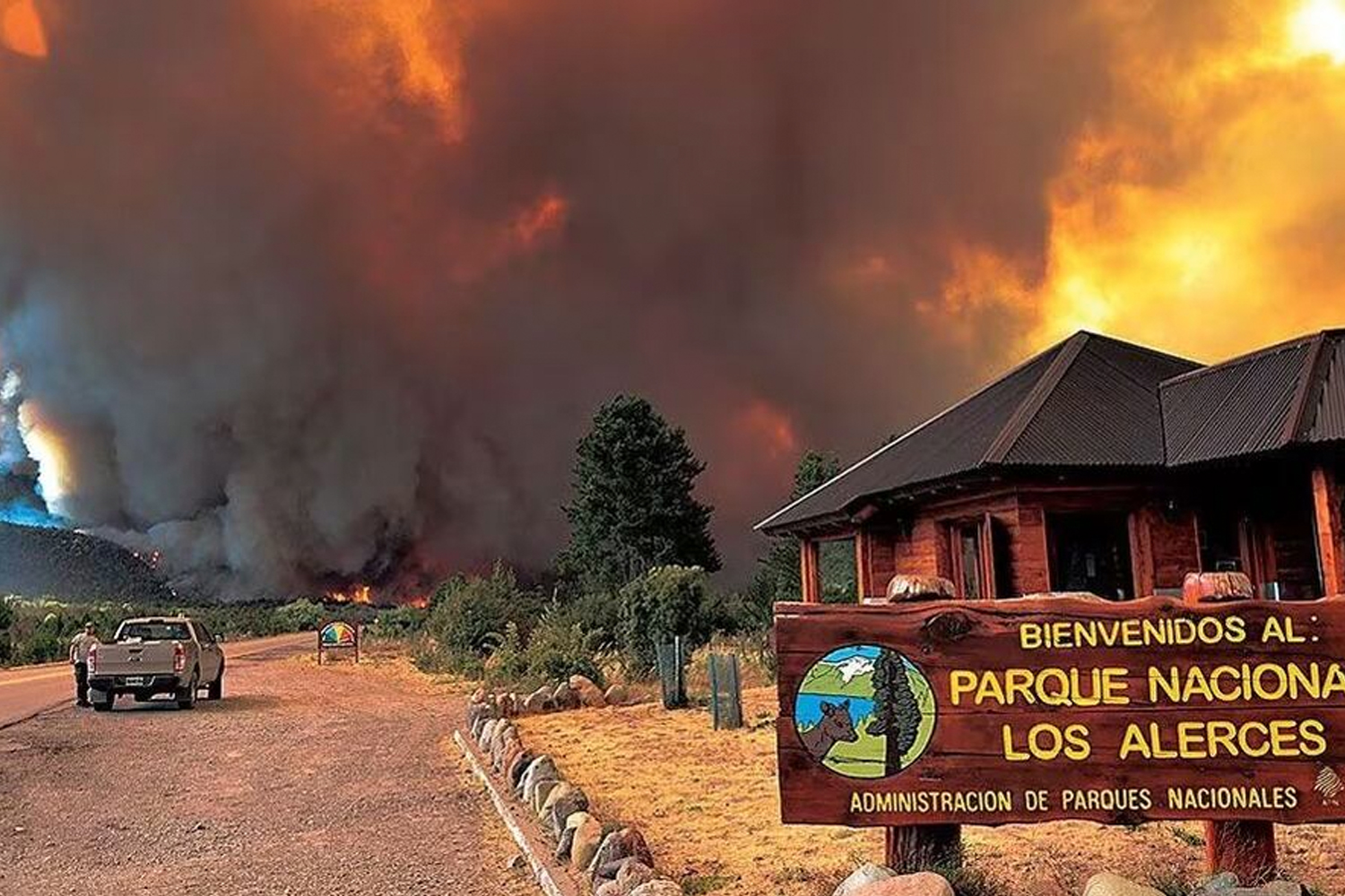 Foto: Incendio forestal en La Patagonia, Argentina /Cortesía