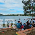 Foto: Familias de la capital inician el año 2025 en la laguna de Xiloá/TN8