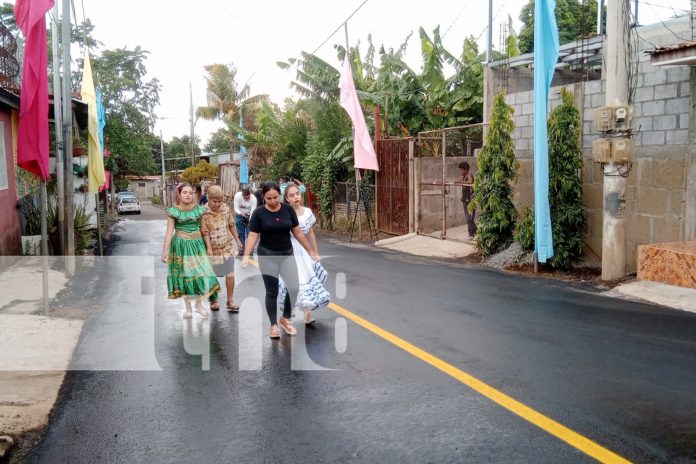 Foto: Barrio Solidaridad, en Managua, alcanza el 95% de cobertura asfáltica en sus calles / TN8