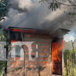 Foto: Incendio consume por completa vivienda de una señora en Chinandega/TN8