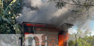 Foto: Incendio consume por completa vivienda de una señora en Chinandega/TN8