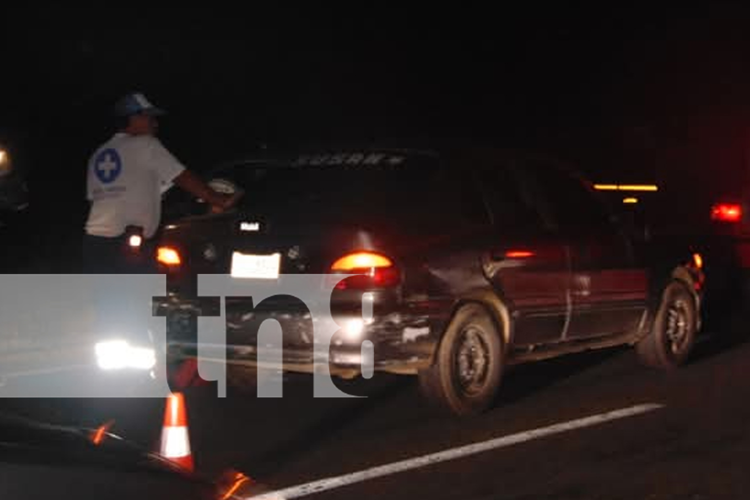 Foto: Semovientes en la vía causan accidente en la carretera Granada-Masaya/TN8