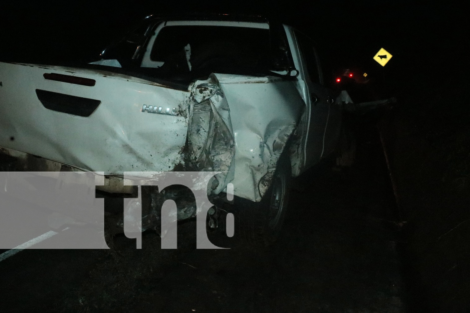 Foto: Explosión de llanta provoca accidente en puente Labu, en Siuna, sin víctimas fatales/TN8