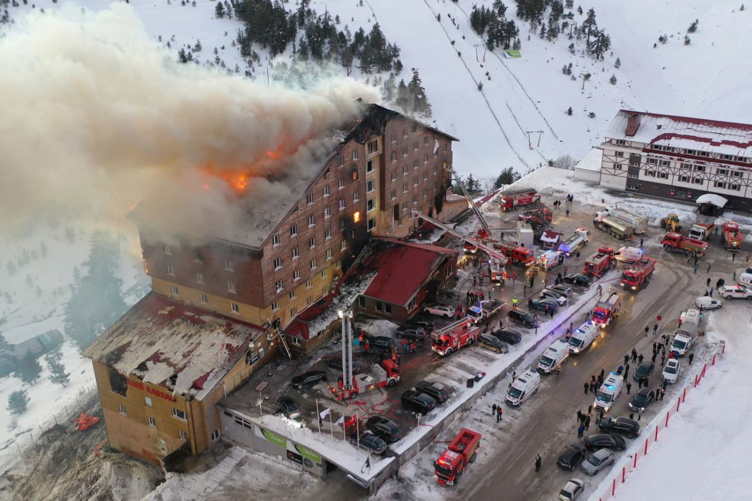 Foto: Incendio en estación de esquí en Turquía /Cortesía