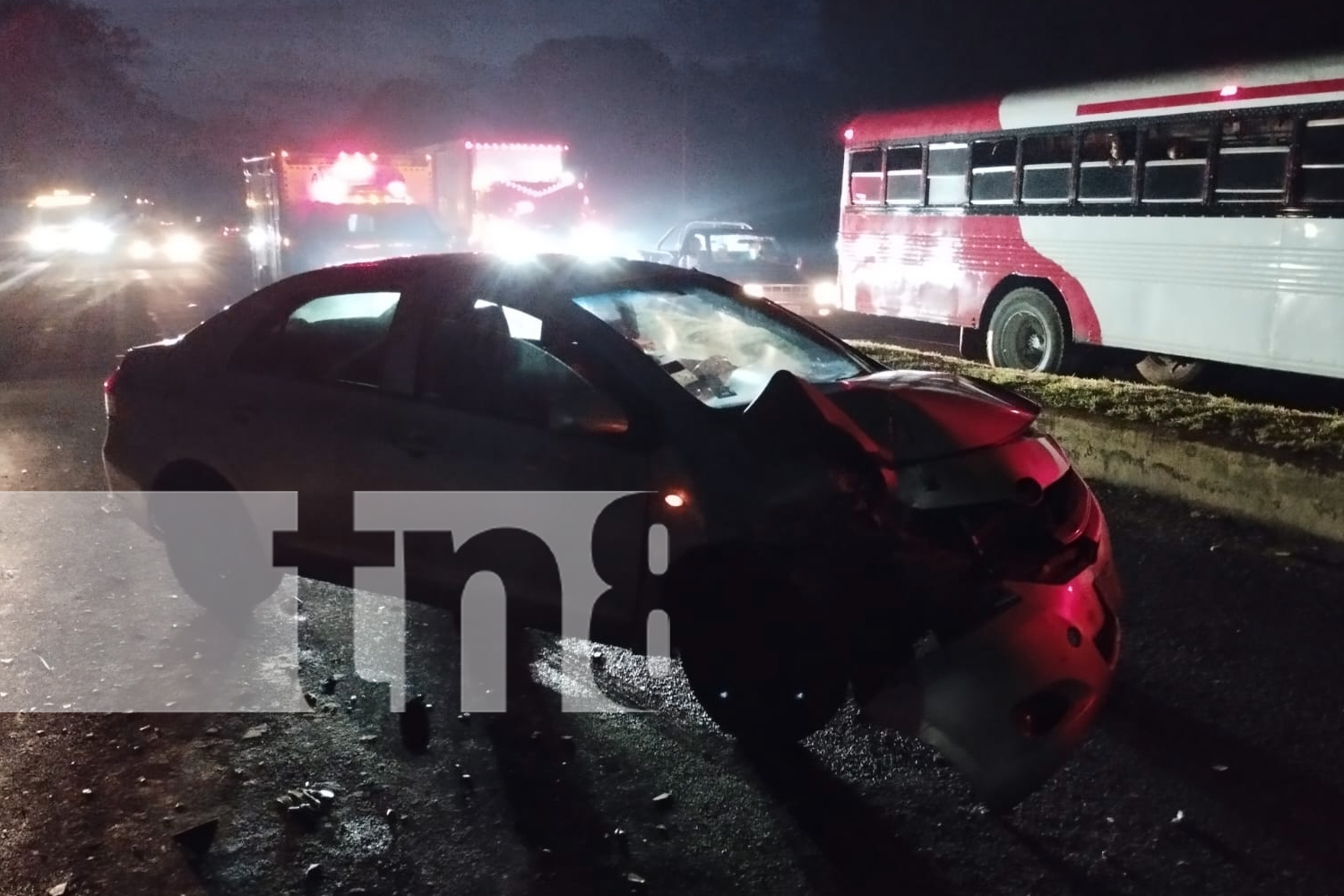 Foto: Accidente en el km 44 de la Carretera Granada-Masaya/TN8