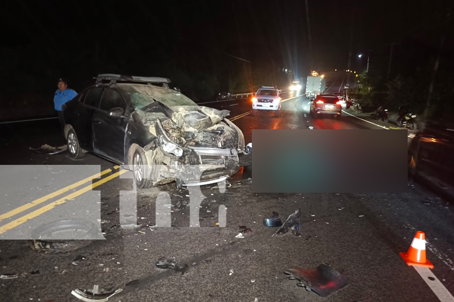 Foto: Fallecido en carretera a Catarina /TN8