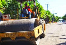 Foto: Reparación de calle El Triunfo en Managua / TN8