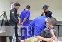 Foto: Procesamiento judicial a presuntos autores de robo violento en Managua / TN8