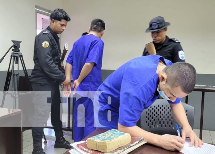 Foto: Procesamiento judicial a presuntos autores de robo violento en Managua / TN8