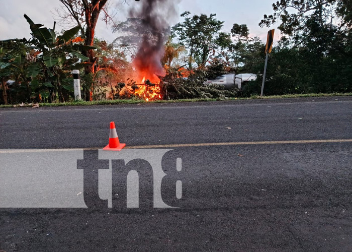 Foto: Accidente de tránsito en Carretera El Coral - Juigalpa / TN8