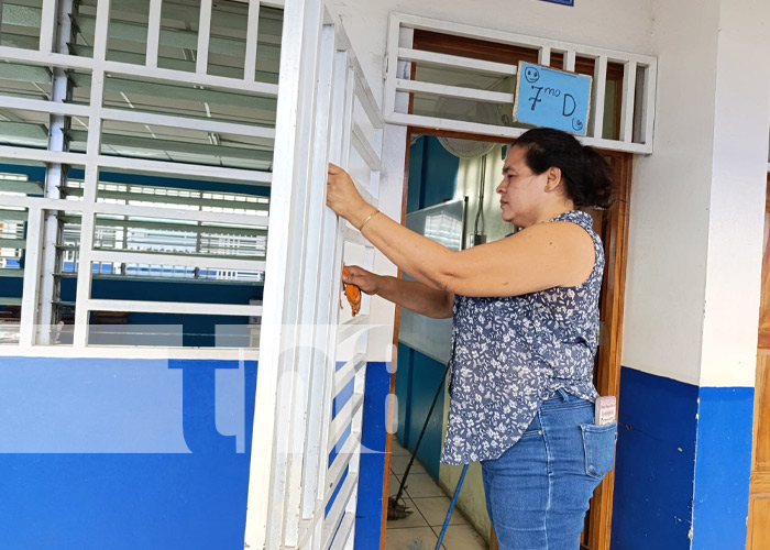 Foto: Limpieza en el centro educativo Barrilete de Colores / TN8