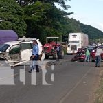 Foto: Fuerte accidente en el sector de El Manchón, Nandaime / TN8