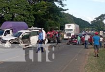 Foto: Fuerte accidente en el sector de El Manchón, Nandaime / TN8