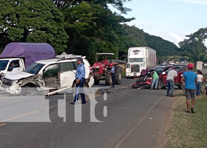 Foto: Fuerte accidente en el sector de El Manchón, Nandaime / TN8