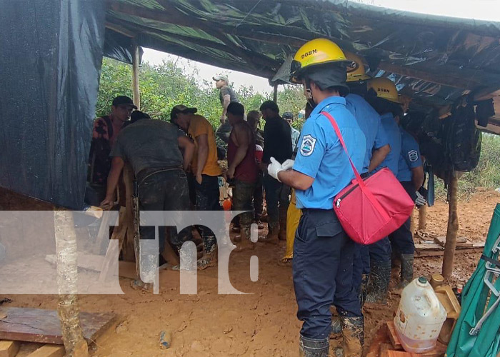 Foto: Mineros soterrados en Santo Domingo, Chontales / TN8