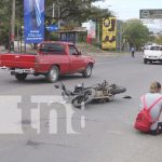 Foto: Accidente entre moto y taxi al sur de Estelí / TN8