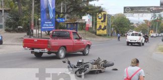 Foto: Accidente entre moto y taxi al sur de Estelí / TN8