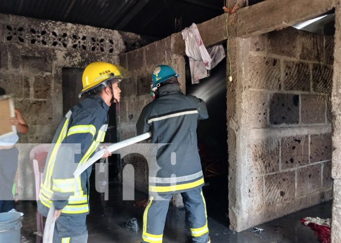 Foto: Incendio en una vivienda de Teustepe, Boaco / TN8