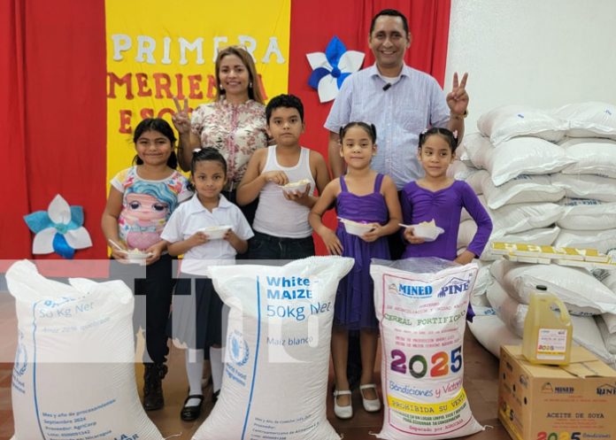 Foto: Merienda escolar para la niñez de León / TN8