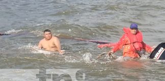 Foto: Naufragio de una embarcación en el Lago Cocibolca / TN8