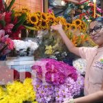 Foto: Flores de Sofía, negocio dentro del mercado Roberto Huembes / TN8