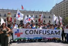 Foto: Paro nacional de salud en Chile /cortesía